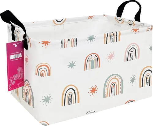 Miniatura 21 de Cesta de Almacenamiento Rectangular Organizador de Tela para Juguetes, Libros, Ropa, Regalos, Mascotas - Perfecto para Hogar, Oficina, Guardería