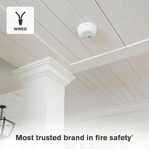 Miniatura 3 de First Alert Alarma combinada de humo y monóxido de carbono, detector cableado de interconexión con batería de respaldo, SMICO100-AC, Paquete de 1