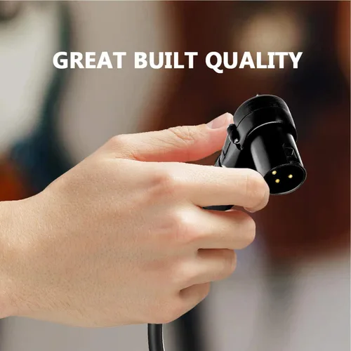 Miniatura 5 de Cable XLR equilibrado de ángulo recto macho a hembra en ángulo recto – 0.5 pies (6 pulgadas) rojo – Pro 3 pines conector de micrófono de 90 grados