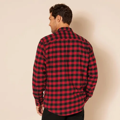 Miniatura 2 de Tienda Essentials Camisa de franela de manga larga para hombre (disponible en tallas grandes y altas)