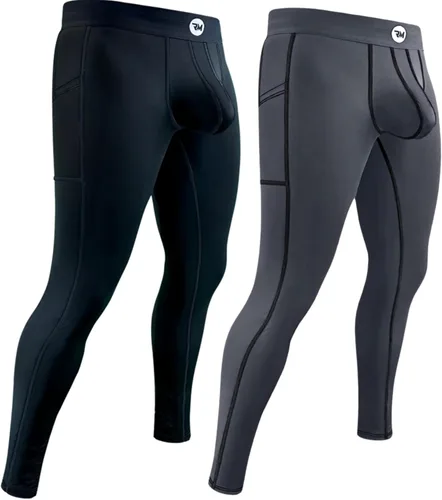 Miniatura 60 de Real Men ABCD Pouch - Pantalones de compresión para hombre, paquete de 1, 2 y 3, leggings para hombre, pantalones de yoga, medias, capa base