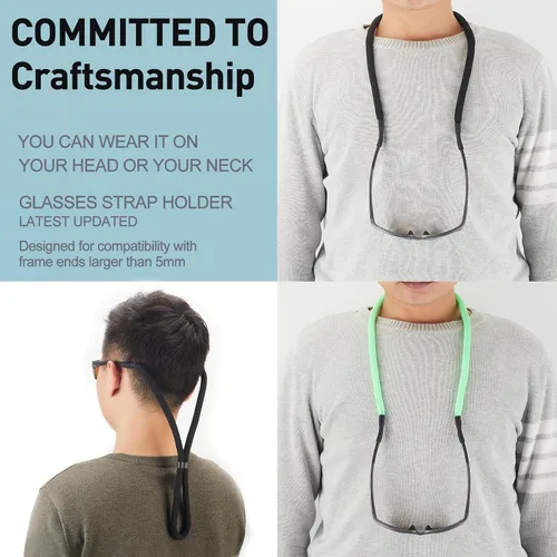 Miniatura 4 de Soporte para correa de lentes de sol para flotar, cordón ajustable para correa de lentes para hombres y mujeres, soporte para correa de gafas