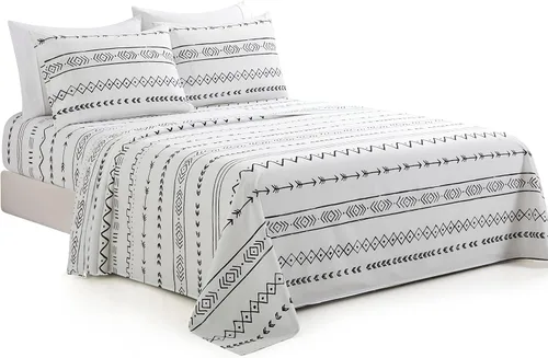 Miniatura 53 de Marina Decoration Ropa de cama ultra suave y sedosa con bolsillo profundo con estampado rico de rayón derivado de bambú para todas las estaciones