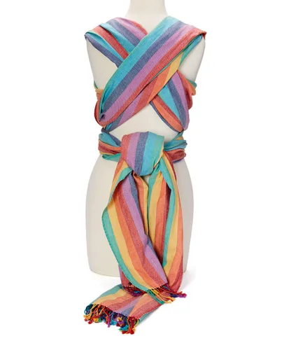 Miniatura 2 de tela Wrap Baby Carrier para bebés y niños Arco iris de verano