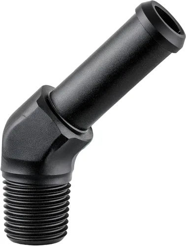 Miniatura 20 de EVIL ENERGY 3/8" NPT macho a 1/2" adaptador de montaje de púas 45 grados aluminio negro