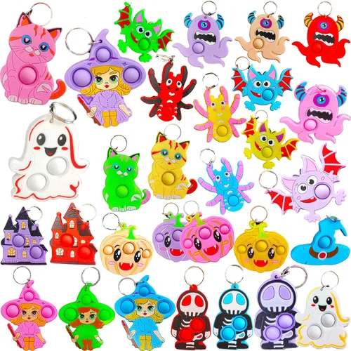 Paquete de 30 unidades a granel para ansiedad de burbujas para adolescentes y niños, suministros pequeños para fiestas de cumpleaños, Halloween,