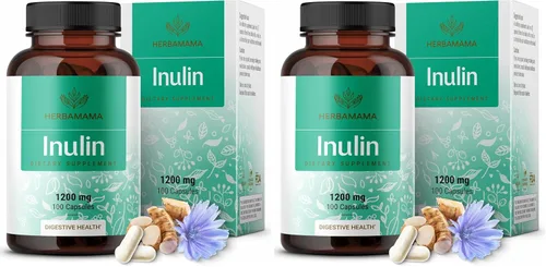 Miniatura 9 de HERBAMAMA Cápsulas en polvo de inulina de 1200 mg – Apoyo digestivo y limpieza intestinal con fibra prebiótica de inulina – Suplemento en polvo