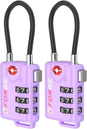 Miniatura 16 de Cerraduras para equipaje con cable aprobadas por la TSA, combinación reajustable con cuerpo de aleación, Moderno