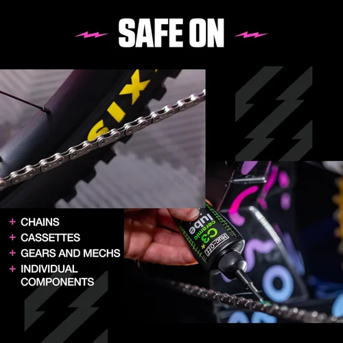 Miniatura 4 de Muc-Off C3 Lubricante de cadena de cerámica seca, 50 mililitros - Lubricante de cadena de bicicleta premium con tinte trazador UV - Formulado