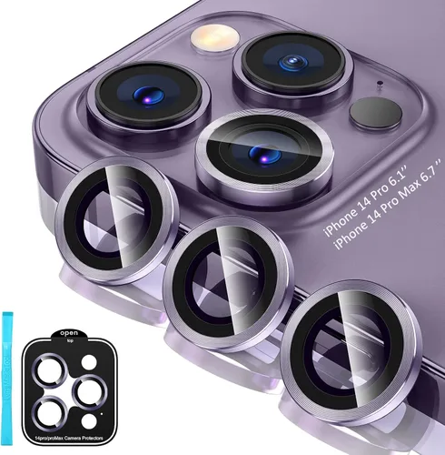 Miniatura 12 de Tensea Protector de lente de cámara para iPhone 14 Pro Max, protector de lente de cámara de vidrio templado 9H, protector de pantalla, anillo