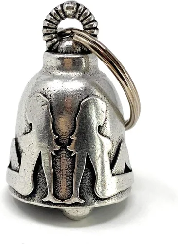 Bravo Bells Trucker Ladies Bell - Accesorio de campana de motociclista o llavero para buena suerte en la carretera, plateado