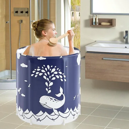 Miniatura 6 de Bañera plegable portátil, bañera portátil para adultos, bañera plegable para ducha, engrosamiento con espuma térmica para mantener la temperatura
