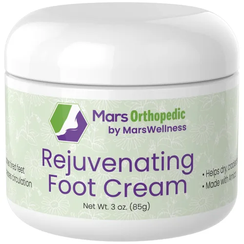 Mars - Crema ortopédica rejuvenecedora para pies secos y agrietados, loción para pies diabéticos – Crema hidratante natural de acción rápida para