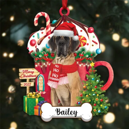 Miniatura 30 de Amantes de los perros de Navidad – Navidad de perros disponibles para muchos perros Shi Tzu – Adorno con forma personalizada, adorno de Navidad