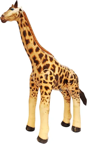 Jet Creations Juguete inflable de jirafa de 36 pulgadas para decoraciones de fiesta de piscina y regalos de cumpleaños, animales inflables realistas