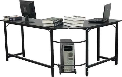Miniatura 6 de Escritorio para computadora, mesa de estudio, escritorio en forma de L, escritorio de escritorio para computadora, escritorio de esquina