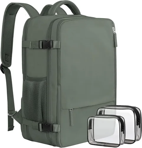 Miniatura 10 de Mochila de viaje Sinaliy para mujeres y hombres, Negro, Grande, Mochilas de viaje