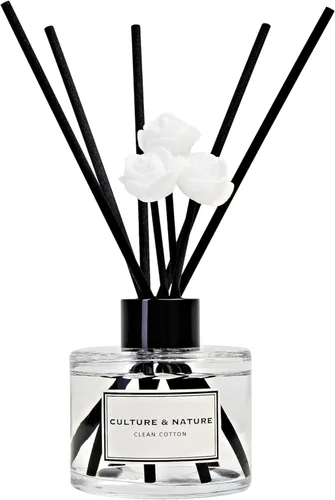 Miniatura 2 de CULTURE & NATURE - Set de difusores de varillas de 4 oz (120ml) - Difusor con varillas y aroma de algodón limpio - Fragancia para el hogar - Difusor