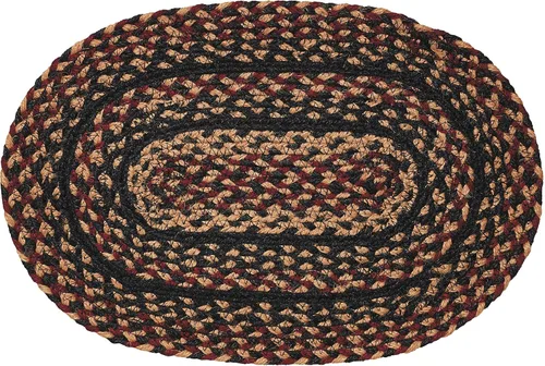 La colección BlackBerry Premium Trenzada | Primitivo, rústico, campestre, estilo granja | Yute/algodón | 30 días sin riesgo | Alfombra de