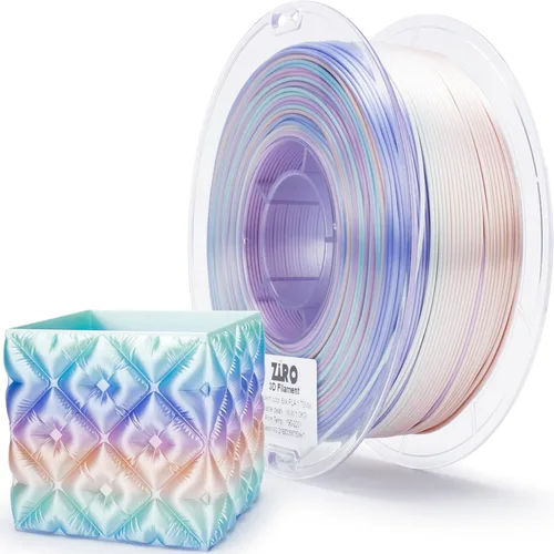 Miniatura 23 de ZIRO Filamento PLA, Filamento de Impresora 3D de Seda de Coextrusión de Triple Color 1.75mm, para Bolígrafo de Impresora 3D, Carrete PLA Multicolor