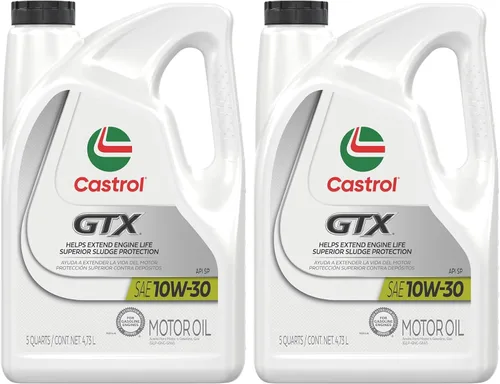 Castrol Aceite de motor convencional GTX 10W-30, 5 cuartos de galón, paquete de 2