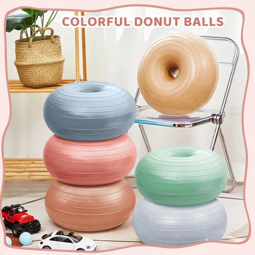 Miniatura 7 de 6 piezas de asientos flexibles para aula, sillas de pelota de yoga elementales para niños, silla de oficina inflable, entrenador de equilibrio