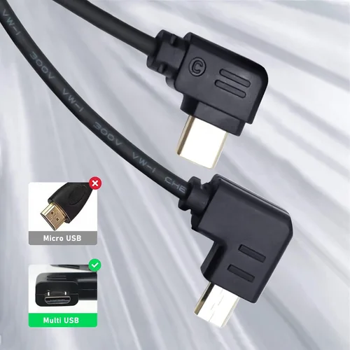 Miniatura 6 de Cable de control RSS, USB-C a Multi-USB Cable de control multicámara para DJI Ronin-SC para Sony A9, A7, A7S, A7S/A7R II, A7/A7R III 11.8 in (arriba)