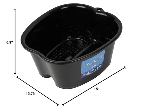 Miniatura 8 de Mantello Tina de Remojo para Pies - Tina de Pedicura Extra Grande - Tina de Baño para Pies - Spa de Pies para el Hogar (Negro)