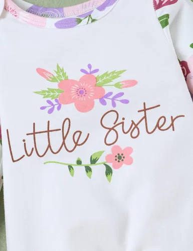 Miniatura 4 de Mono de manga larga con estampado floral para bebé o niña