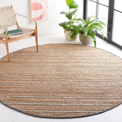 Miniatura 26 de SAFAVIEH Natural Fiber Collection NFB655Z - Alfombra de pasillo de 2 pies 3 pulgadas x 8 pies, color negro y natural, hecha a mano de yute a rayas
