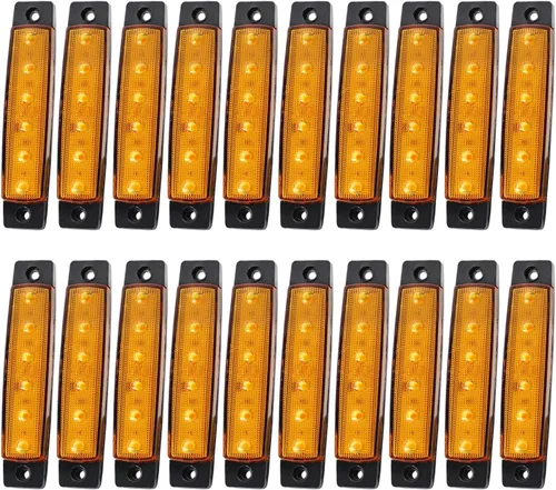 MADCATZ 20 unidades de 3.8 pulgadas ámbar 6 LED indicadores laterales luces de separación lámpara recogida autobús camión remolque señal de giro