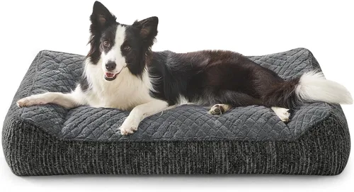 Miniatura 22 de JOEJOY Camas ortopédicas XL para perros de tamaño grande, extra gruesas, con apoyo y laterales, sofá cama ultrasuave para perros grandes, color Beige