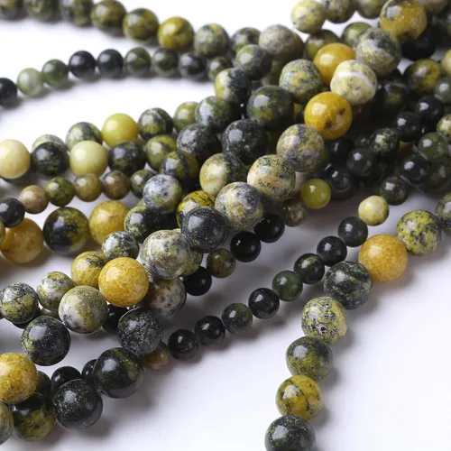 Miniatura 3 de Cuentas sueltas redondas de jade australiano de 0.315 in de cuentas de gemas naturales de cristal para hacer joyas, pulseras y collares