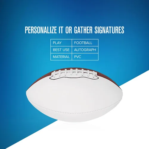 Miniatura 3 de Baden Mini Autograph Football Collectible Ball with 2 Brown & 2 White Panels Ideal for Team Signatures, Coaches, Events & Sports Gifts