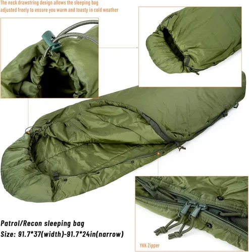 Miniatura 3 de MT Sistema de sacos de dormir modulares militares del ejército, múltiples capas con cubierta Bivy para todas las estaciones, bosque/multicámara