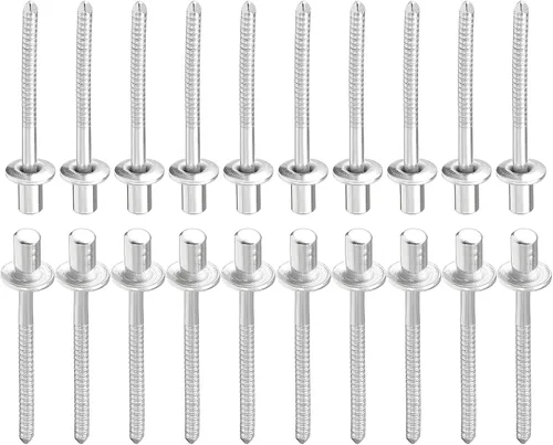 Miniatura 7 de DTGN Remaches ciegos de 0.126 in x 0.394 in (DxL) – Paquete de 50 – Bueno para la unión de maquinaria – Remache de extremo cerrado de cúpula
