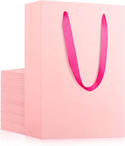 Miniatura 33 de EUSOAR Bolsas de compras de papel con asas, paquete de 25 bolsas pequeñas de papel kraft de 5.9 x 2.3 x 7.8 pulgadas, bolsa de mercancía
