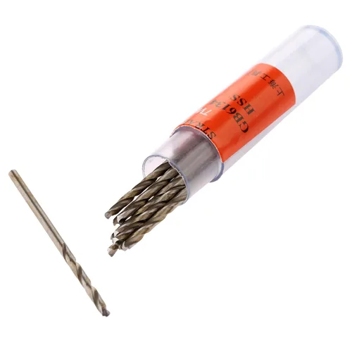 Miniatura 8 de Juego de 10 brocas giratorias, broca de cobalto de acero de alta velocidad de 0.039 in, vástago recto micro HSS HSS-4341 para metal duro, acero