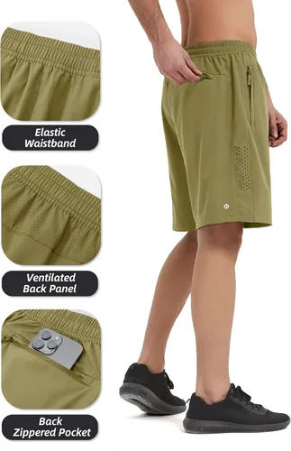 Miniatura 4 de HIFEOS Pantalones cortos deportivos para hombre, pantalones cortos de entrenamiento para correr, tenis, gimnasio, 5, 7, 9 pulgadas, cómodos