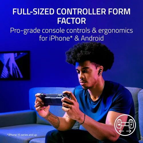 Miniatura 3 de Razer Kishi V3 Gaming Controller for iPhone 15, 16, 17 Series & Android: Full Sized TMR Thumbsticks - Dual Back Buttons - Fits Most Phone Cases - PC