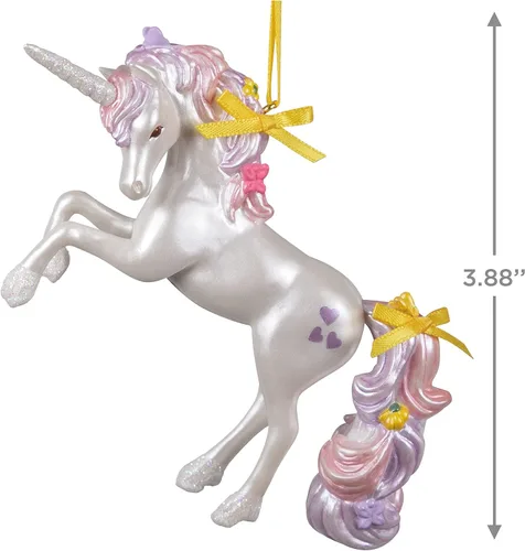 Miniatura 5 de Hallmark Keepsake Plástico, adorno navideño 2022, magnífico unicornio Unicornio magnífico