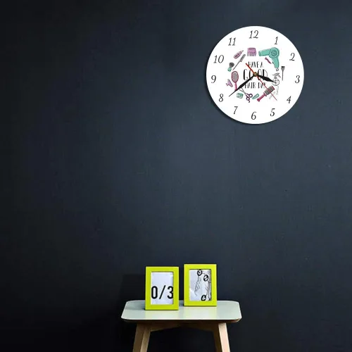 Miniatura 3 de The Geeky Days Have A Good Hair Day Reloj de pared de cuarzo mudo moderno Peluquería Peluquería Peluquería Decoración de pared Peluquería Belleza