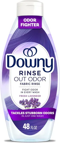 Downy RINSE & REFRESH Suavizante para ropa y removedor de olores para lavandería, Lavanda Fresca, 1,41 l, Seguro para TODOS los tejidos, Suave para