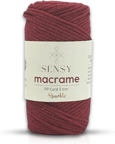 Miniatura 105 de Sensy - Cuerda de poliéster prémium de 0.118 pulgadas (0.118 in), 131 yardas, 100% polipropileno, cordón de macramé, cuerda de ganchillo de 0.118