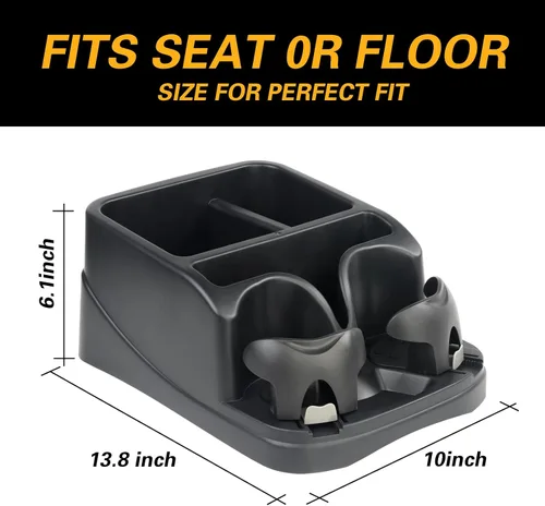 Miniatura 2 de Consola Central Universal Grande para Automóviles, Camiones, Minivans, SUVs, Organizador de Consola de Automóvil con 2 Portavasos Ajustables