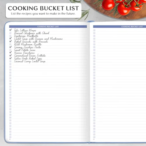 Miniatura 5 de Libro de recetas Legend – Libro de cocina familiar en blanco para escribir en tus propias recetas – Diario de cocina vacío – Cuaderno de cocina