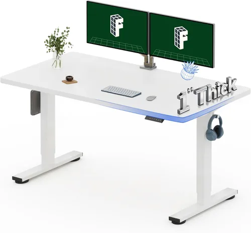 Miniatura 14 de FLEXISPOT Escritorio Eléctrico de Pie de Una Pieza, 60 x 24 Pulgadas Escritorio Ajustable con Superficie Sin Costuras, Ajuste de Altura con Parte