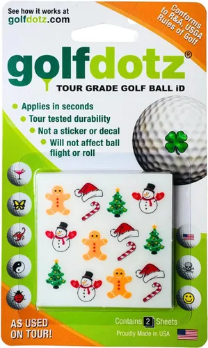 Miniatura 5 de Golfdotz - USGA Rule Conforming Golf Ball Markers, Golf Ball Stickers for Marking Balls, No More Smearing from Stamps, Gifts for Golfers, Dads, and