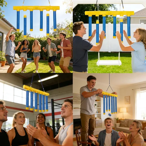 Miniatura 7 de Shelprojsu Reflex Drop Sticks Challenge Game, 3 Juego de palos de captura ajustables, Juego de entrenamiento de coordinación de ojos y manos, Tiempo