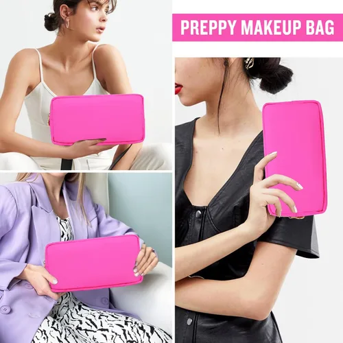 Miniatura 5 de Bolsa de maquillaje pequeña de nailon para bolso, bonita bolsa de maquillaje preparada, bolsa de cosméticos con cremallera, bolsa de aseo portátil
